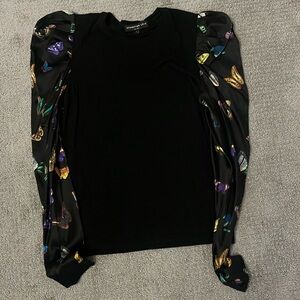 Generation love long sleeve silk and modal top with puff sleeves size xs